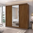 Guarda Roupa Casal 3 Portas 5 Gavetas Com Espelhos Nilo Cacau
