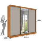 Guarda Roupa Casal 3 Portas 6 Gavetas 270cm Califórnia Espres