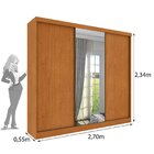 Guarda Roupa Casal 3 Portas 6 Gavetas 270cm Califórnia Espres