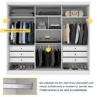 Guarda Roupa Casal 3 Portas 6 Gavetas 270cm Califórnia Espres