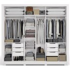 Guarda-roupa Casal 3 Portas 6 Gavetas Com Espelho Branco Cb1p