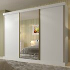 Guarda Roupa Casal 3 Portas 6 Gavetas Com Espelho São Paulo L