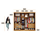 Guarda Roupa Casal 3 Portas 6 Gavetas Espelho Spazzio Novo Ho