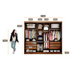 Guarda Roupa Casal 3 Portas 6 Gavetas Espelho Spazzio Novo Ho