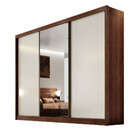 Guarda Roupa Casal 3 Portas 6 Gavetas Espelho Spazzio Novo Ho