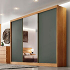 Guarda Roupa Casal 3 Portas 6 Gavetas Espelho Spazzio Novo Ho