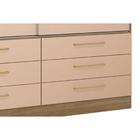 Guarda-roupa Casal 3 Portas 6 Gavetas Nogueira/macadamia N561
