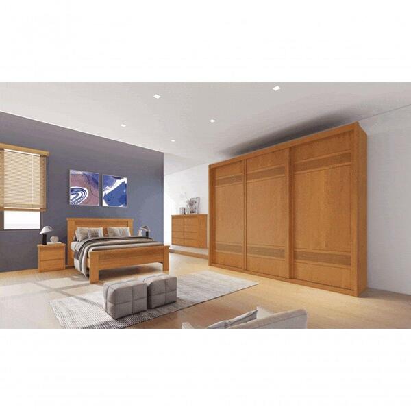 Guarda Roupa Casal 3 Portas 6 Gavetas Pacioli Sky Móveis Bett