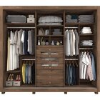 Guarda-roupa Casal 3 Portas 7 Gavetas Espelho Slide Paris Doc