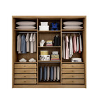 Guarda Roupa Casal 3 Portas 8 Gavetas - Arezzo Plus-cumaru/fe