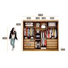 Guarda Roupa Casal 3 Portas 8 Gavetas Espelho Spazzio Novo Ho