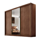 Guarda Roupa Casal 3 Portas 8 Gavetas Espelho Spazzio Novo Ho