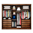Guarda Roupa Casal 3 Portas 8 Gavetas Espelho Spazzio Novo Ho