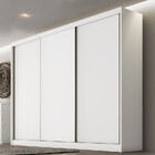 Guarda Roupa Casal 3 Portas 8 Gavetas - Logan-branco - Móveis