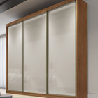 Guarda Roupa Casal 3 Portas 8 Gavetas - Logan-cumaru/fendi  -