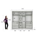 Guarda Roupa Casal 3 Portas 8 Gavetas Wood Novo Horizonte Bra