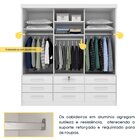 Guarda Roupa Casal 3 Portas 9 Gavetas 199cm Chicago   Neve