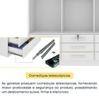 Guarda Roupa Casal 3 Portas 9 Gavetas 199cm Chicago   Neve