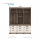 Guarda Roupa Casal 3 Portas 9 Gavetas Click 3.9 Santos Andirá