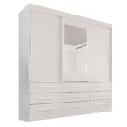 Guarda-roupa Casal 3 Portas 9 Gavetas Com Espelho Luana  Bran