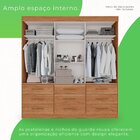 Guarda Roupa Casal 3 Portas 9 Gavetas Com Espelho Luana  Cina