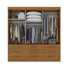 Guarda-roupa Casal 3 Portas 9 Gavetas Hercules Lopas Rovere N