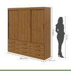 Guarda-roupa Casal 3 Portas 9 Gavetas Hercules Lopas Rovere N