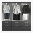 Guarda Roupa Casal 3 Portas 9 Gavetas Isabela Preto