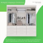 Guarda-roupa Casal 3 Portas 9 Gavetas Luana  Branco