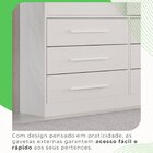 Guarda-roupa Casal 3 Portas 9 Gavetas Luana  Branco