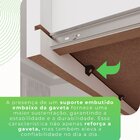 Guarda-roupa Casal 3 Portas 9 Gavetas Luana  Branco