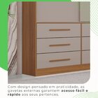 Guarda Roupa Casal 3 Portas 9 Gavetas Luana  Cinamomo/off-whi