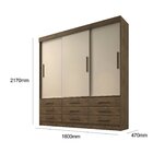Guarda-roupa Casal 3 Portas 9 Gavetas Luana Sallêto Móveis Ip