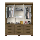 Guarda Roupa Casal 3 Portas 9 Gavetas Lux Zanzini