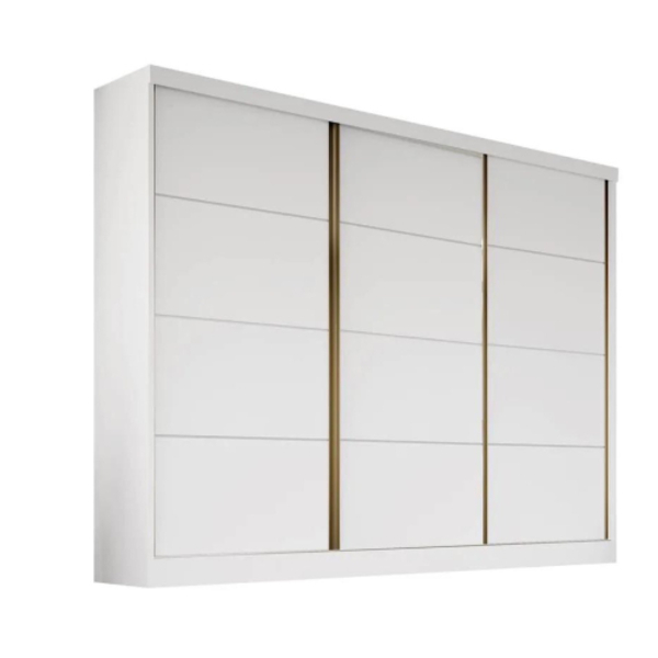 Guarda-roupa Casal 3 Portas Bergamo-branco Bianchi