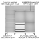 Guarda Roupa Casal 3 Portas Branco MDF Madesa Royale