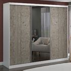 Guarda-roupa Casal 3 Portas C 1 Espelho 100% Mdf 7318e1 Branc
