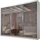 Guarda-Roupa Casal 3 Portas C/ Vidro Reflecta 6 Gavetas Raven
