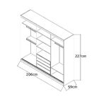 Guarda-roupa Casal 3 Portas Com 1 Espelho 100% Mdf 1902e1 Mar