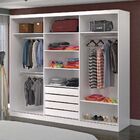 Guarda-roupa Casal 3 Portas Com 1 Espelho 100% Mdf 1903e1 Bra