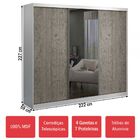 Guarda-roupa Casal 3 Portas Com 1 Espelho 100% Mdf 1903e1 Bra