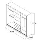 Guarda-roupa Casal 3 Portas Com 1 Espelho 100% Mdf 1904e1 Bra