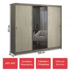 Guarda-roupa Casal 3 Portas Com 1 Espelho 100% Mdf 1904e1 Dem