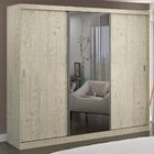 Guarda-roupa Casal 3 Portas Com 1 Espelho 100% Mdf 1904e1 Mar