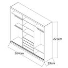 Guarda-roupa Casal 3 Portas Com 1 Espelho 100% Mdf 1905e1 Dem