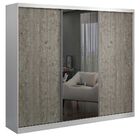Guarda-roupa Casal 3 Portas Com 1 Espelho 100% Mdf 7320e1 Bra