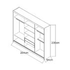 Guarda-roupa Casal 3 Portas Com 1 Espelho 100% Mdf 7320e1 Dem