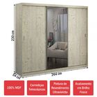 Guarda-roupa Casal 3 Portas Com 1 Espelho 100% Mdf 7320e1 Mar
