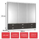 Guarda-roupa Casal 3 Portas Com 3 Espelhos 100% Mdf 1397e3 Br