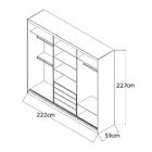 Guarda-roupa Casal 3 Portas Com 3 Espelhos 100% Mdf 1903e3 De